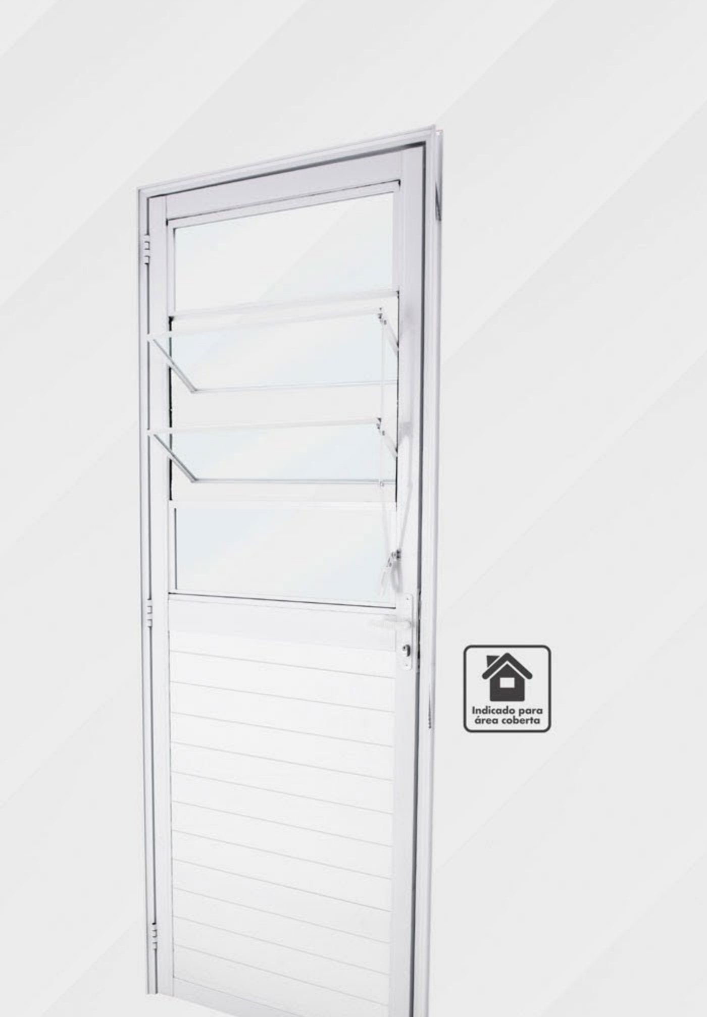 Porta Basculante CRV Alumínio 2.5x1.0m Branca
